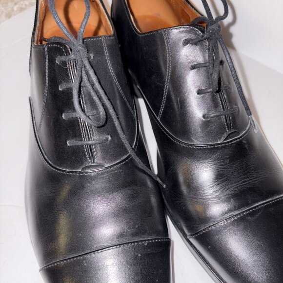Wolf & Shepherd Shoes Men's Size 11 Cap Toe Oxford Dress Black Leather 9717 - Picture 3 of 12